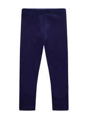 Girls Rabbit & Heart Patch Embroidery Casual Pants