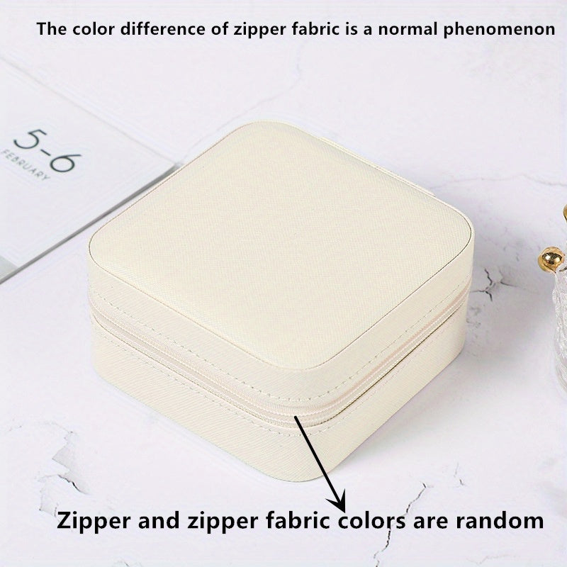 Jewelry Storage Case Portable Zipper Organizer Box