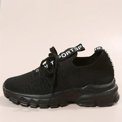 Women's Mesh Sneakers Low Lace Up Round Toe Non slip Shoes