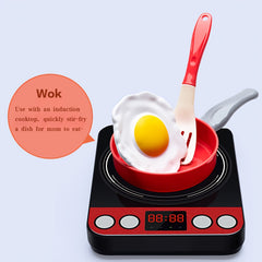 Kids Kitchen Playset with Utensils and Appliances for Cooking