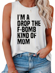  Women's Slogan Print Tank Top