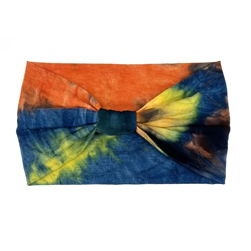 Knotted Headband Women Head Wraps Stretchy Hair Accessories Bands Tie Dye 1pc
