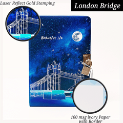 Vintage Lockable Diary London Bridge A5 Blank Journal