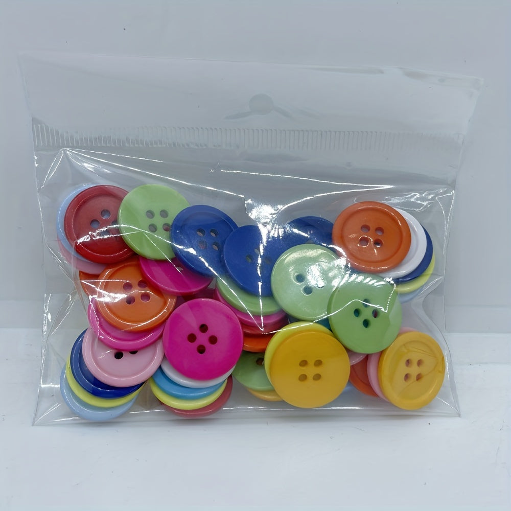 50pcs 4-Hole Resin Coat Buttons DIY Sewing Craft Accessories