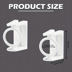 2pcs Punch Curtain Rod Holder Self Adhesive Clothes Rail Bracket
