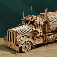 DIY Tanker Puzzle Toy Kids Gift Wooden 3D Piggy Bank
