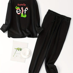  Christmas Lounge Set Women's Elf & Art Fleece Tee