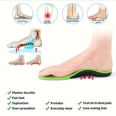Plantar Fasciitis Arch Support Insoles Women Men Pain Relief Shoe Inserts