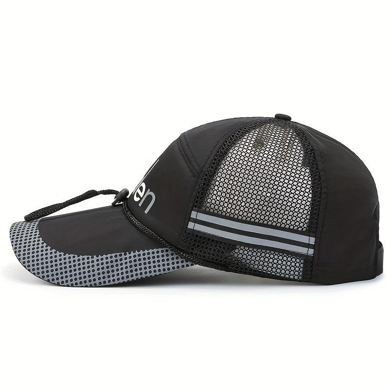 Men's Fishing Hat Peaked Cap Breathable Baseball Cap Sun Hat