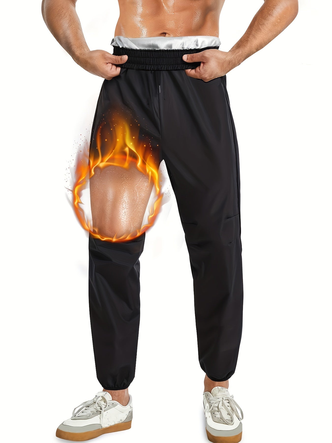 Men's Sauna Sweat Pants for Weight Loss and Comfort