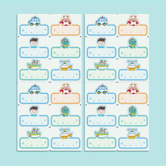 Waterproof Name Stickers School Uniform Embroidery Clothes Leather Tag Name Stic