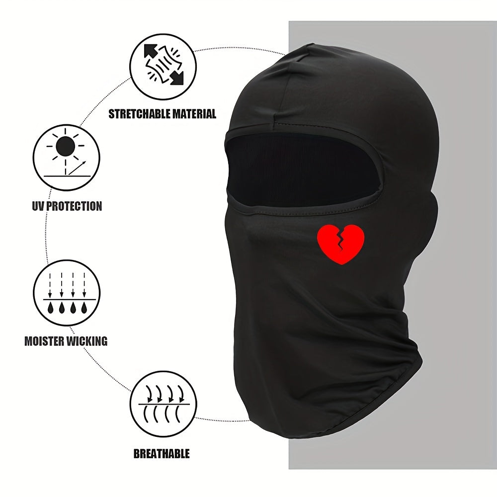 Love Print Face Mask Pullover Hat Outdoor Cycling Balaclava
