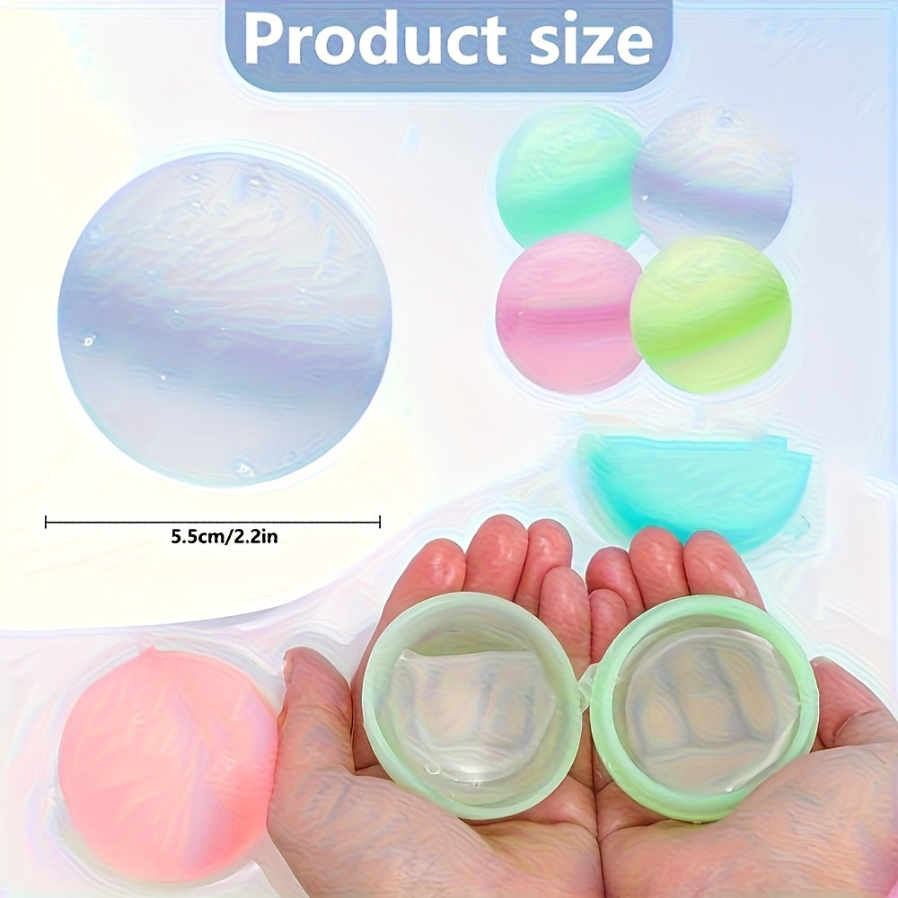 12pcs Reusable Silicone Water Balloons Set for Adults and Teens - Pool Toy