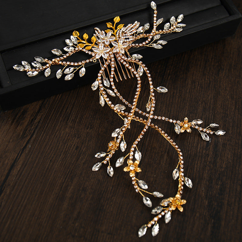 Crystal Long Hair Comb Rhinestone Wedding Accessories
