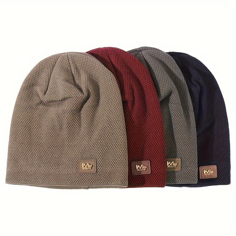 Fleece Knitted Hat Ear Protection Hat for Outdoor Activities