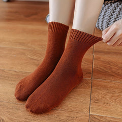 5 Pairs Women's Soft Mid Tube Solid Socks Stockings & Hosiery