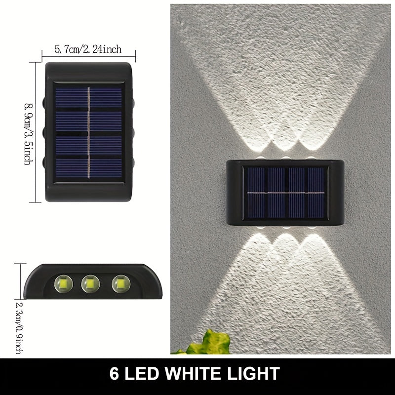 Solar Wall Lamp 6LED Outdoor Courtyard Wall Lamp Garden Decor Fence Wall Lamp