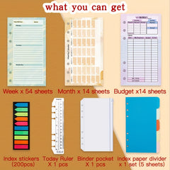A6 Binder Replacement Core with Monthly and Weekly Plans