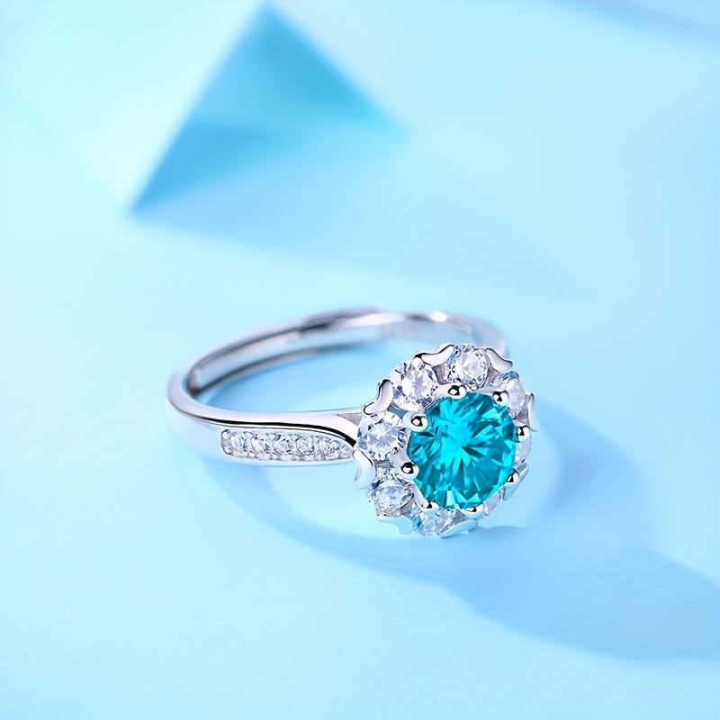 1ct Moissanite Silvery Wedding Band For Women
