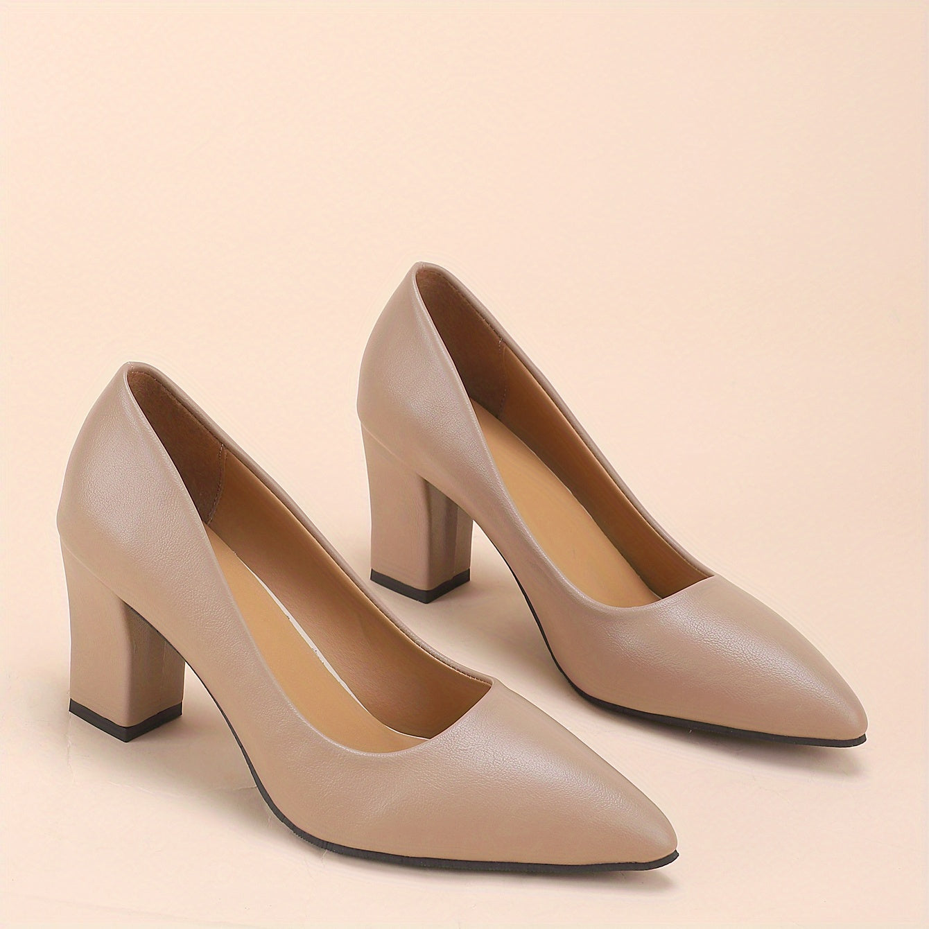 Women's Block Heels Point Toe Work Shoes