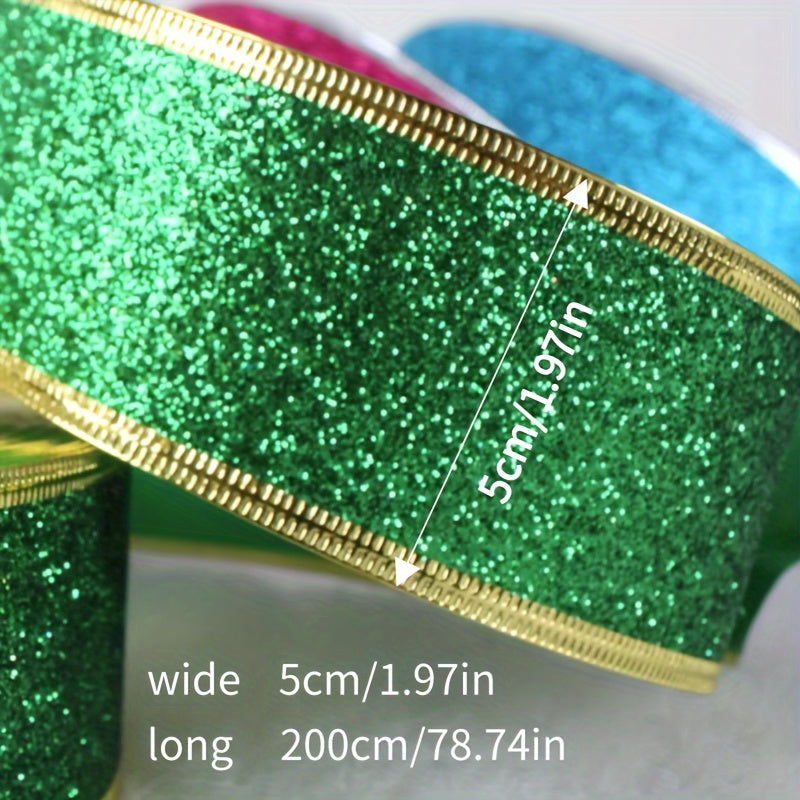 4pcs Powder Ribbon Christmas Tree Decoration Gift Packaging With Butterfly Knots