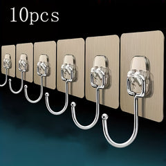 Large Adhesive Wall Hooks for Bathroom Kitchen Room - 40pcs
