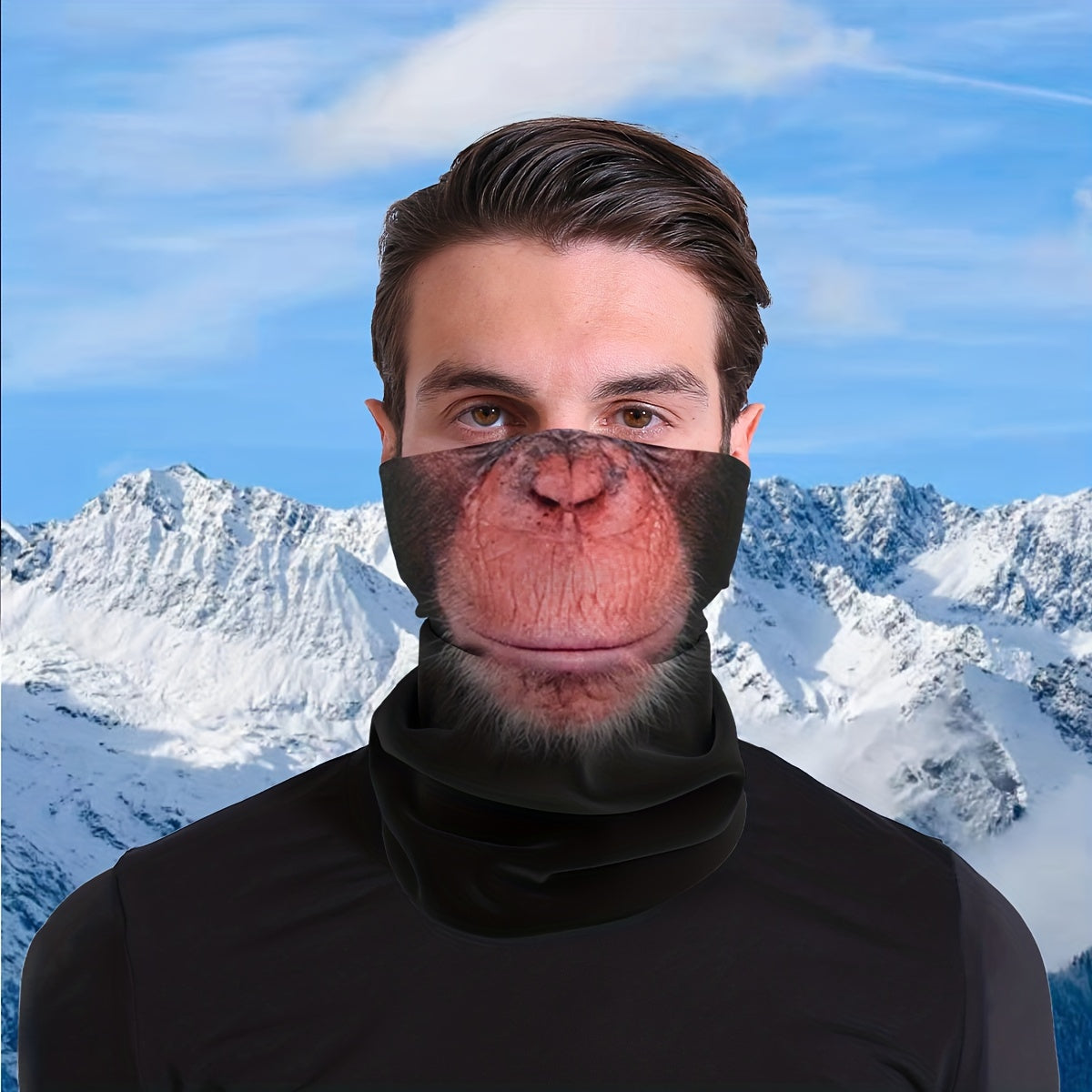 Monkey Mask Seamless Polyester Bandana UV Protection Cycling Scarf