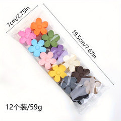 Mini Floral Hair Claw Ponytail Holder for Women