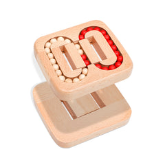Wooden Bead Maze Game Puzzle Ring for Adults Brain Teaser Ball Track