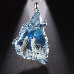 Creative Wolf Head Pendant Necklace Men Jewelry