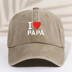 Children's Vintage I Love Dad Baseball Cap Sunscreen Sunshade Peaked Cap