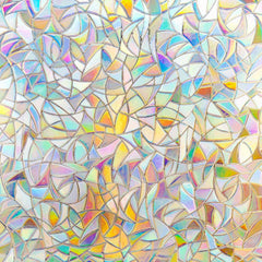 Rainbow Privacy Film Clings - Decorative 3D Vinyl Stained Glass Decals