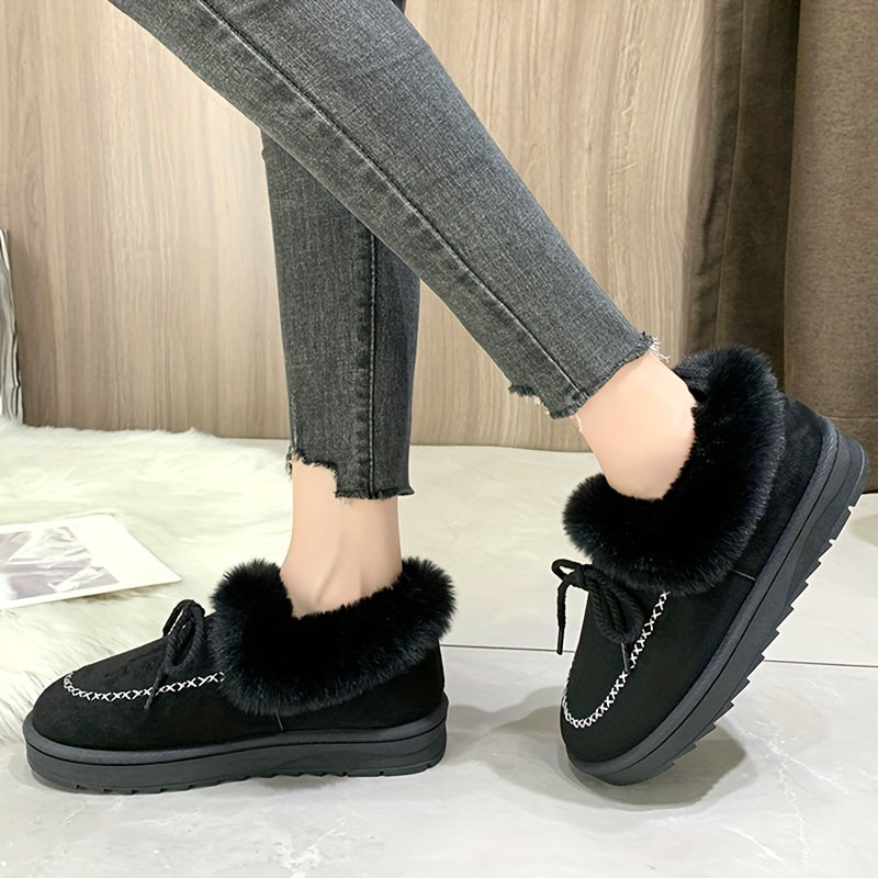 Women's Non-slip Winter Snow Shoes Fleece Ankle Boots