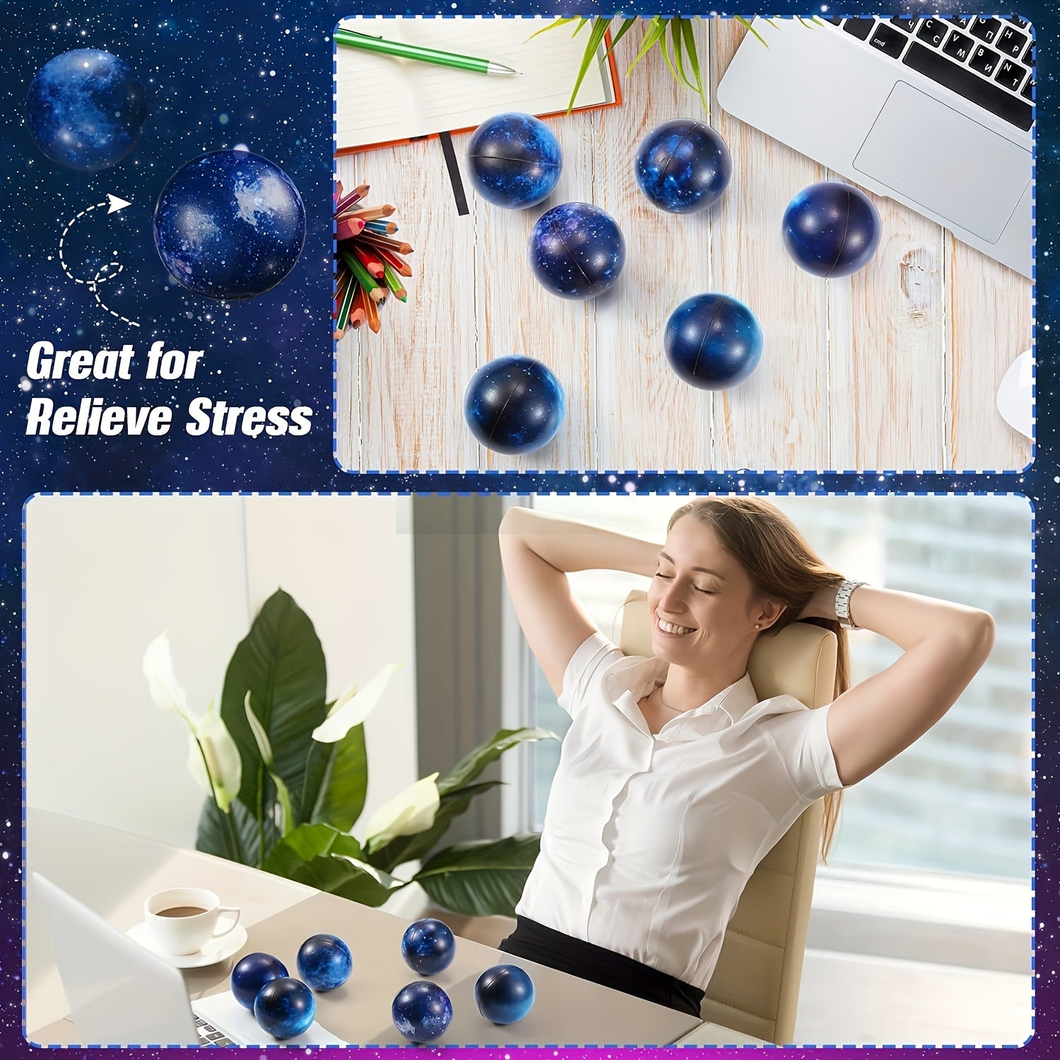 10pcs Large Volume Stress Balls Outer Space Relief Balls
