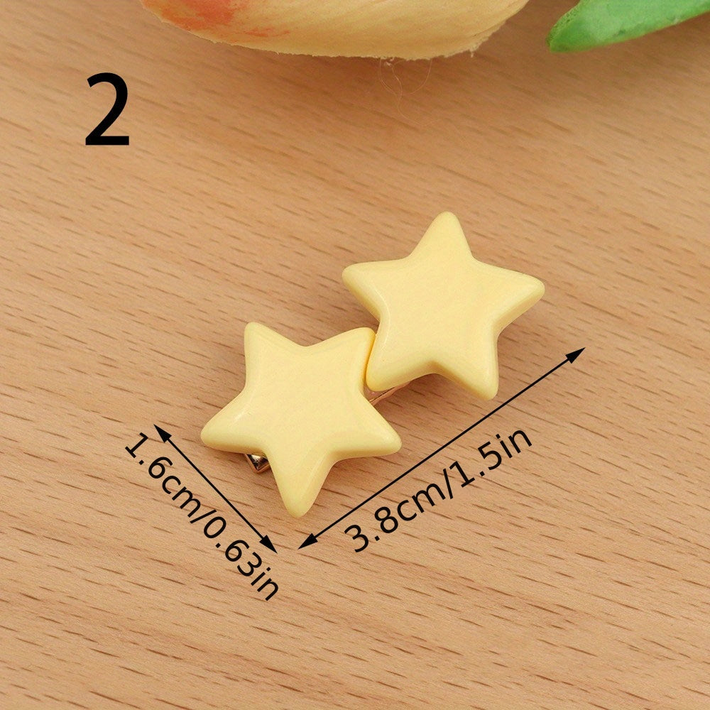 Cheese Pentagram Shape Hair Clip Yellow Star Hair Clip