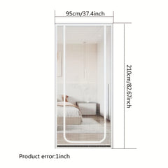 Magnetic Screen Door Pet-proof Mesh Curtain Double Zipper