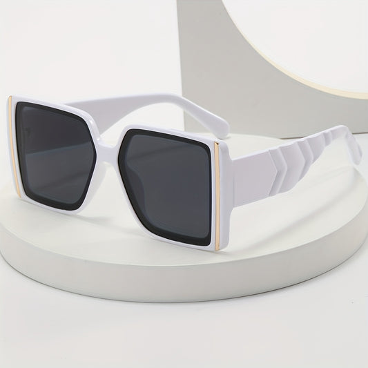 Oversized Square Frame Sunglasses Y2K Hiphop Block Glasses UV400