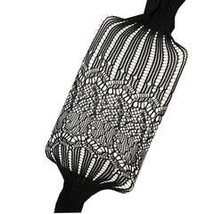Striped Jacquard Fishnet Tights High Waist Pantyhose Women's Stockings