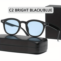 Round Sunglasses Rivet Decor Anti Glare UV400