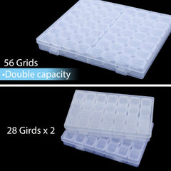 5pcs Diamond Painting Storage Containers 56 Grids Plastic Box With Labels