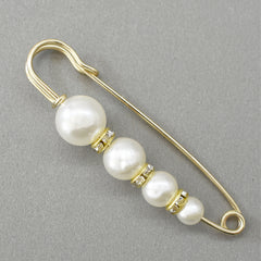 Pearl Brooch Neckline Pin for Skirt Shirt