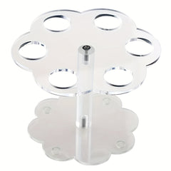 Acrylic Ice Cream Egg Cylinder Stand Holder with 16 Holes