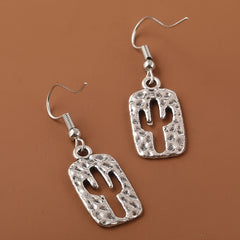 Hollow Cactus Drop Dangle Earrings For Women Girls Ear Jewelry