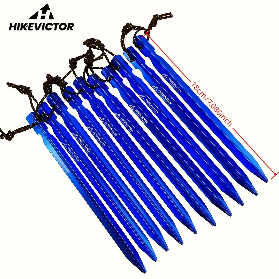 10pcs Aluminum Tent Pegs Wind Rope Nail for Camping