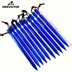 10pcs Aluminum Tent Pegs Wind Rope Nail for Camping