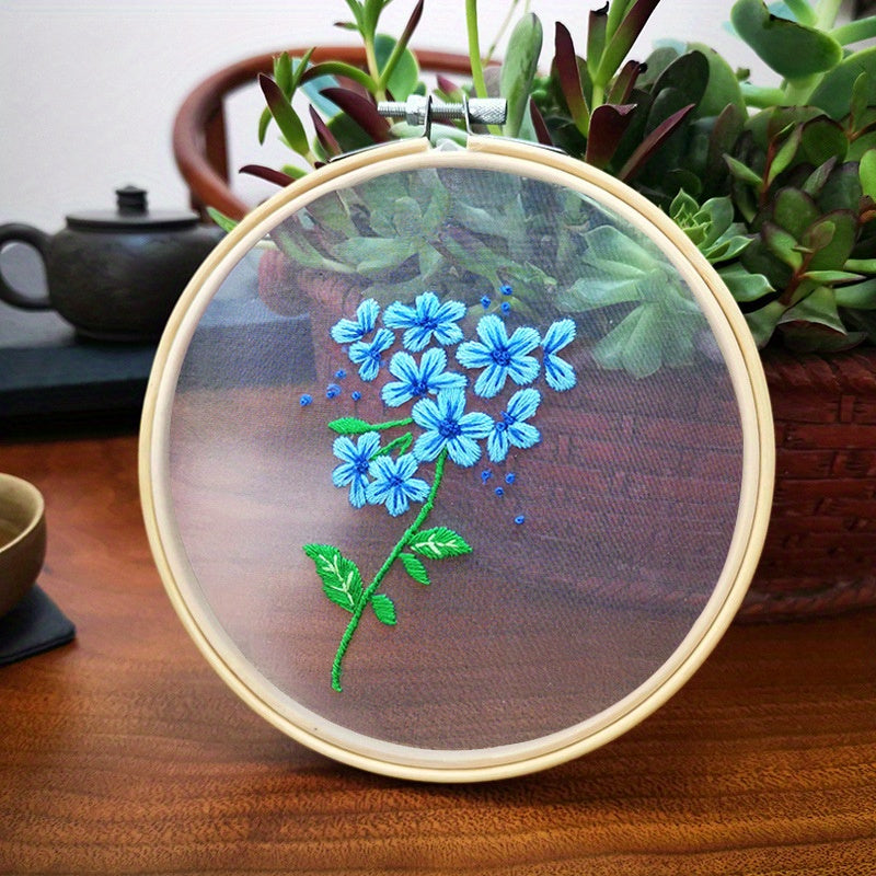 DIY Embroidery Kit for Mother's Gift - Hoop, Needles, Threads