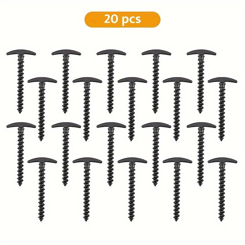 20pcs Tent Screw Nails Stakes for Camping