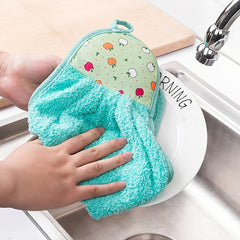 3pcs Coral Fleece Hand Towel Lint Reusable Washable for Kitchen and Bathroom