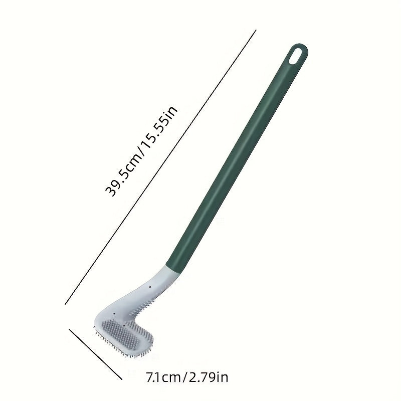 Silicone Toilet Brush with Soft Head and Long Handle