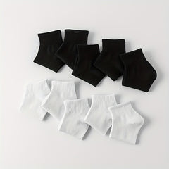 10 Pairs Solid Comfy Short Socks Women's Stockings & Hosiery